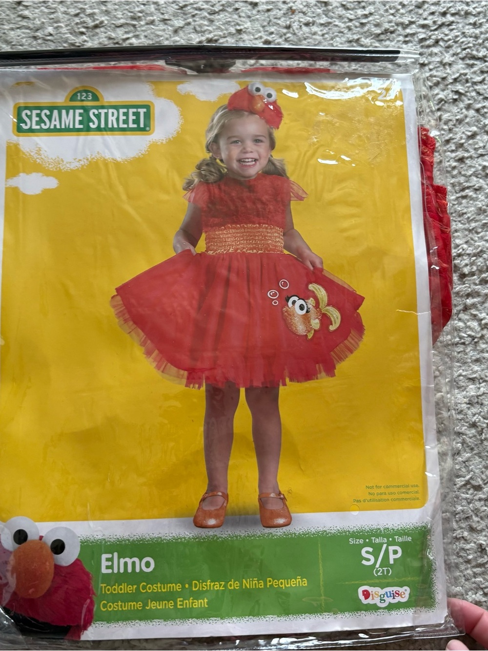 Sesame Street Elmo Red Toddler Dress Costume with Headpiece Sz 2T Halloween